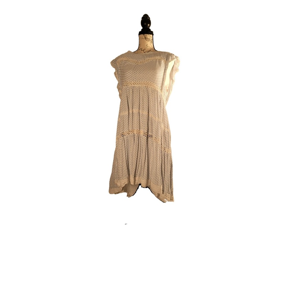 Free People Ruffled, Short Sleeved 100% Rayon Women's Dress
